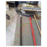 (2) Brooms, Dust Pans & Push Broom