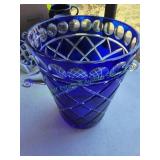 8" Towle Madison Cobalt Blue Cust Glass Ice