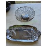 Fitz&Floyd Pewter Seashell Serving Platter & More
