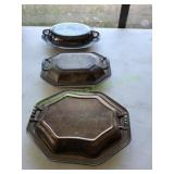 (3) Silver-Plated Serving Dishes