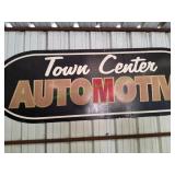 120"x39" Town Center Automotive Aluminum Sign