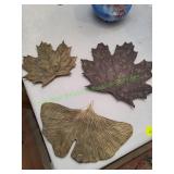 (3) Metal Leaf Trivets