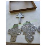 (5) 9" Metal Crosses