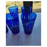 (5) Imperial Cobalt Blue Highball Triumph Glasses