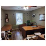 3pc Hon Executive Oak Desk w/ Office Chair