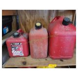 (1) 2Gal, (1) 2.5Gal & (1) 5Gal Gas Cans