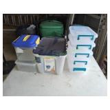 (8) Small Storage Totes w/ Lids