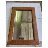 Vtg Wood Framed Mirror