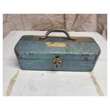 Vtg Toolbox w/ Discs, Wire Brushes & More