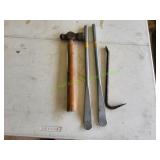 Pry Bar, Chisels & Hammer