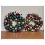 (2) Large Christmas Wreaths