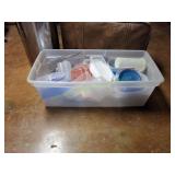 Box Lot of Plastic Containers & More