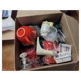 Box Lot of Plastic Containers & More