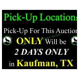PICKUP LOCATION IS IN KAUFMAN, TEXAS