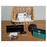 Basket of Sunglass Clips & More