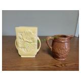 McCoy Poppy Vase & McCoy Water Lily Pitcher