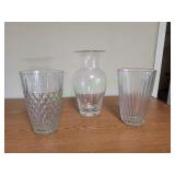 (3) Large Glass Vases