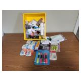 Tote of Office Supplies