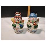 Vtg Let it Snow Snowman Salt & Pepper Shakers