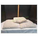 (2) Tahari Throw Pillows w/ Matching Throw