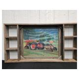 Wooden Wall Shelf w/ Farmall Tractor Print