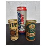 (3) Vtg Beer Cans
