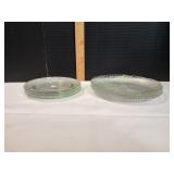 Vtg Clear Glass Dinner & Salad Plates