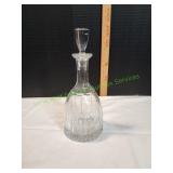 Round Cut Crystal Whiskey Decanter