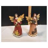 (2) Jim Shore Harvest Angel Figurines