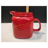 Red Ceramic Mason Craft & More Pitcher