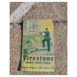 10x16 Firestone Triple Safe Tires Metal Sign