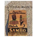 10x14 Drink Sambo Metal Sign