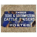 Steel Porcelain Coated Cattle Raisers Sign