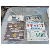 (6) Vtg License Plates