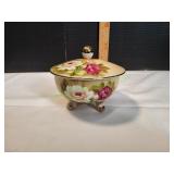 Vtg Lefton  3-Footed Covered Sugar Bowl