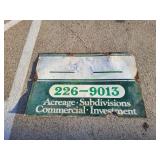 Large Double Sided Metal Sign