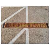 Large Vtg Farm Tire Service Metal Sign