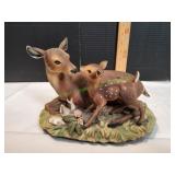 Vtg Homco Masterpiece Fawn w/Mother Sculpture