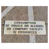 30x10 Metal Prohibited Sign