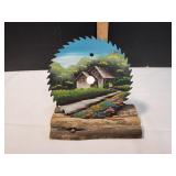 Handpainted Saw Blade Folk Art