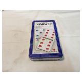 Cardinal Double Six Dominoes in Tin