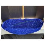 Blue Sequin Christmas Tree Skirt