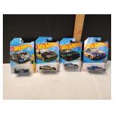 (4) Hot Wheels 1:64 Scale Diecast Cars