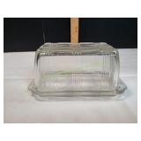 Vtg Hazel Crisscross Covered Butter Dish