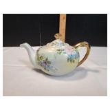 Vtg Hand Painted Porcelain Teapot
