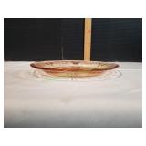 Vtg Pink Depression Cabbage Rose 9" Plate