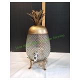 Pineapple Glass Beverage Dispenser