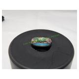 Vtg Cloisonne Ring, Sz 6 1/2