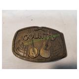 Vtg Country Music Belt Buckle by Indiana Metal