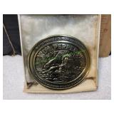 Vtg Limited Edition Dr Pepper Brass Belt Buckle